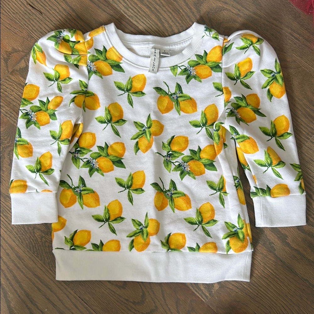 Janie & Jack Lemon Print Shirt size 6